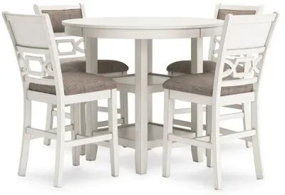 Erinberg - Antique White - Dining Room Counter Table Set (Set of 5)