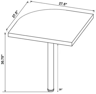 Skylar - L-Shape Desk With Mobile File Cabinet - Cappuccino