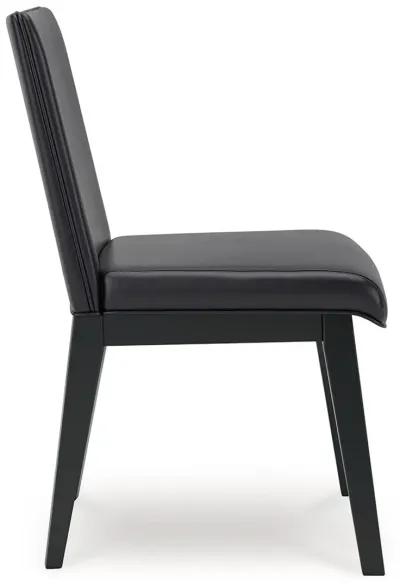 Jettaya - Black - Dining Upholstered Side Chair (Set of 2)