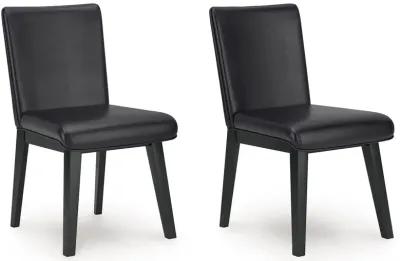 Jettaya - Black - Dining Upholstered Side Chair (Set of 2)