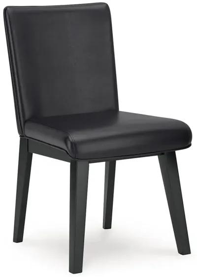 Jettaya - Black - Dining Upholstered Side Chair (Set of 2)