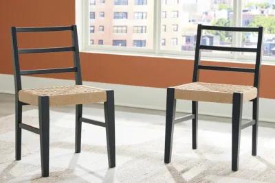 Isanti - Light Brown / Black - Dining Room Side Chair (Set of 2)