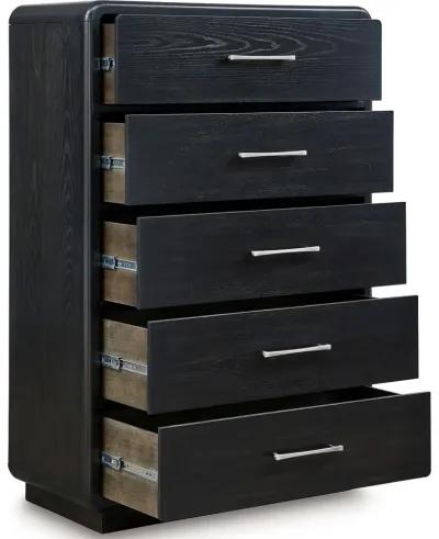 Rowanbeck - Black - Five Drawer Chest