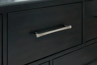 Rowanbeck - Black - Five Drawer Chest