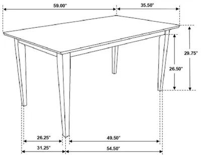 Gabriel - Rectangular Wood Dining Table - Cappuccino