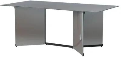 Emery - Rectangular Mirrored Dining Table - Silver