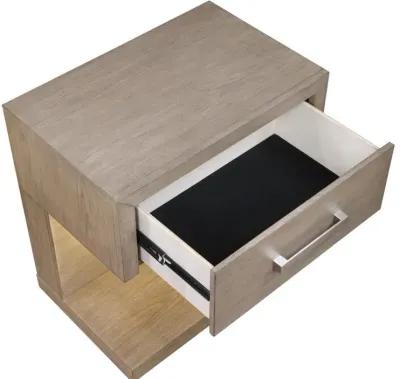 Kenora - 1-Drawer Nightstand Bedside Table - Barley Brown