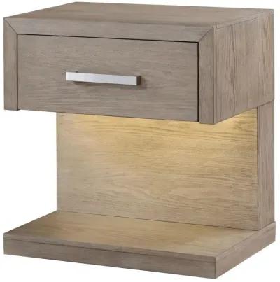 Kenora - 1-Drawer Nightstand Bedside Table - Barley Brown