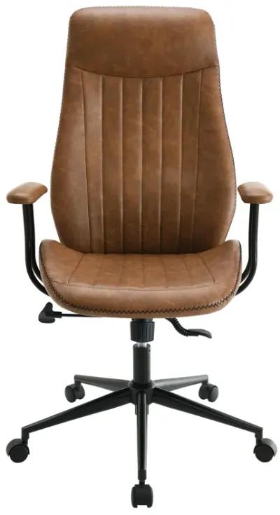 Ranger - Upholstered Adjustable Home Office Desk Chair - Brown