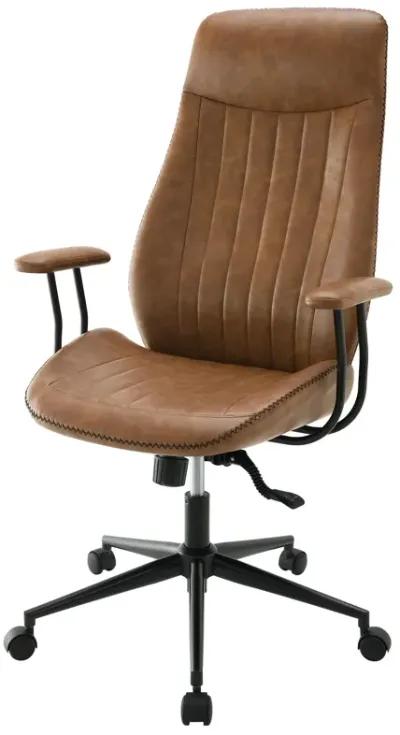 Ranger - Upholstered Adjustable Home Office Desk Chair - Brown