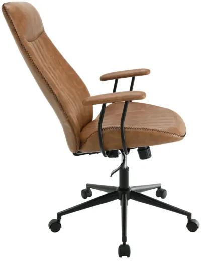 Ranger - Upholstered Adjustable Home Office Desk Chair - Brown