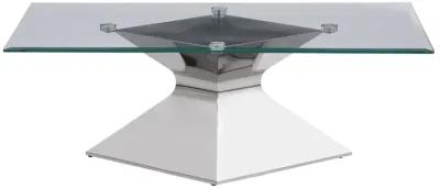 Jenny - Glass Top Stainless Steel Coffee Table - Chrome