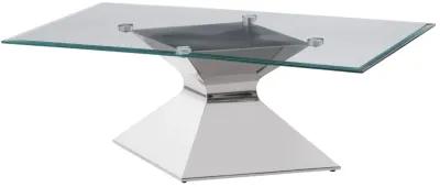 Jenny - Glass Top Stainless Steel Coffee Table - Chrome