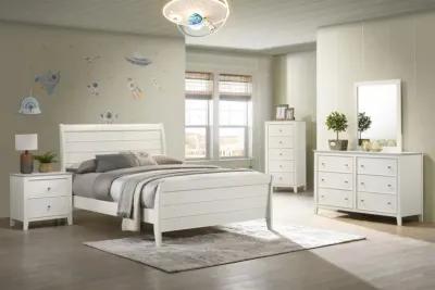 Selena - 6-Drawer Dresser With Mirror - Cream White