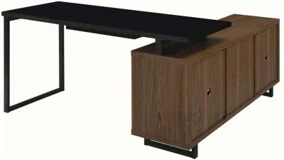 Maddox - L-Shape Office Computer Desk - Black