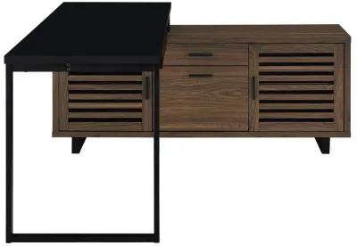 Maddox - L-Shape Office Computer Desk - Black