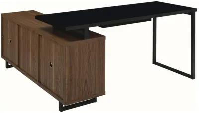 Maddox - L-Shape Office Computer Desk - Black