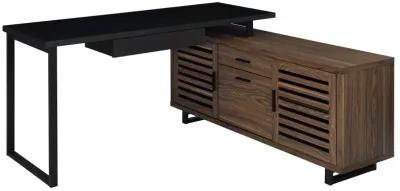 Maddox - L-Shape Office Computer Desk - Black