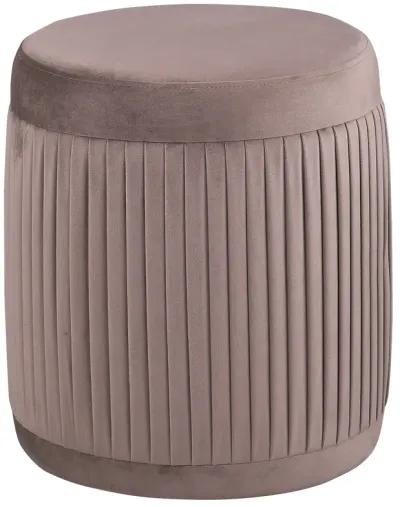 Tovar - Round Upholstered Ottoman - Mauve