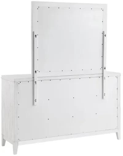 Marielle - 6-Drawer Dresser With Mirror - Distressed White