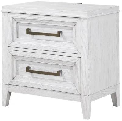 Marielle - 2-Drawer Nightstand Bedside Table - Distressed White