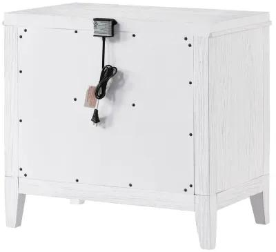 Marielle - 2-Drawer Nightstand Bedside Table - Distressed White