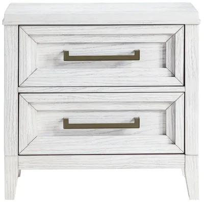 Marielle - 2-Drawer Nightstand Bedside Table - Distressed White