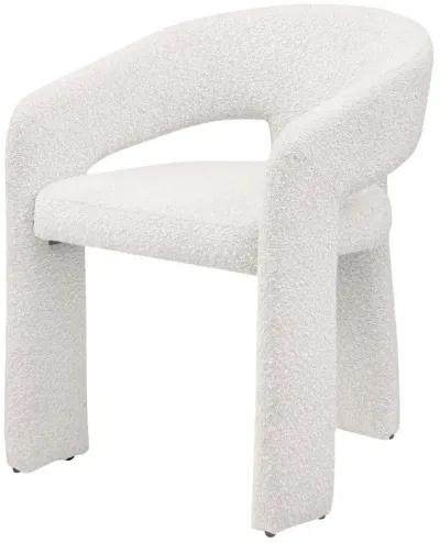 Eudora - Boucle Upholstered Dining Side Chair - Cream