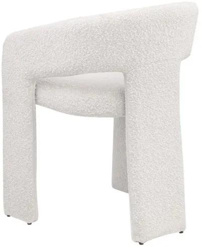 Eudora - Boucle Upholstered Dining Side Chair - Cream