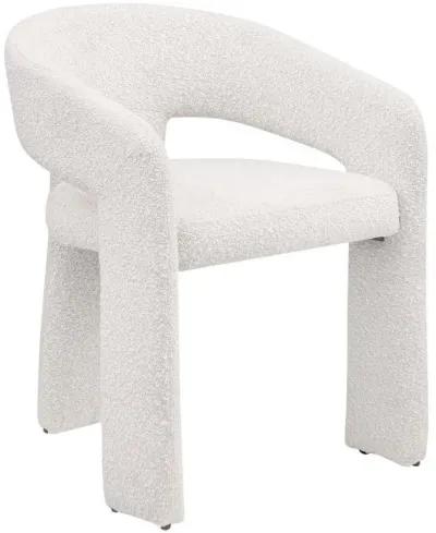 Eudora - Boucle Upholstered Dining Side Chair - Cream