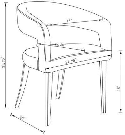 Galiano Velvet - Upholstered Dining Arm Chair (Set of 2)