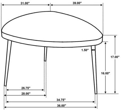 Odessa - Triangular Solid Wood Coffee Table