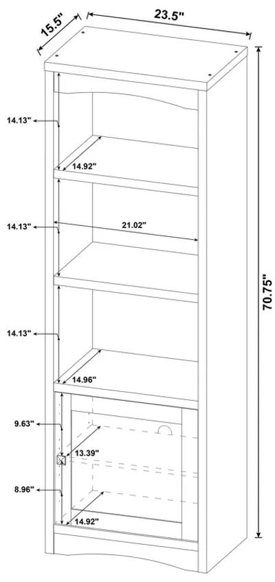 Laughlin - 3 Shelf Engineered Wood Media Tower