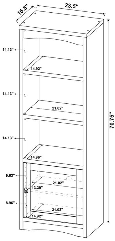 Laughlin - 3 Shelf Engineered Wood Media Tower