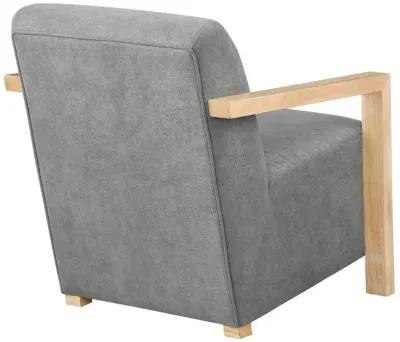 Diego - Upholstered Accent Arm Chair With Wood Arms