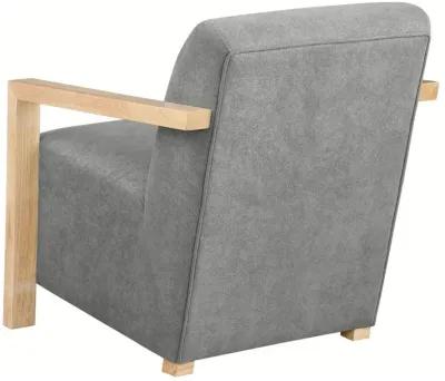 Diego - Upholstered Accent Arm Chair With Wood Arms