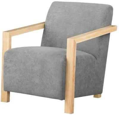 Diego - Upholstered Accent Arm Chair With Wood Arms