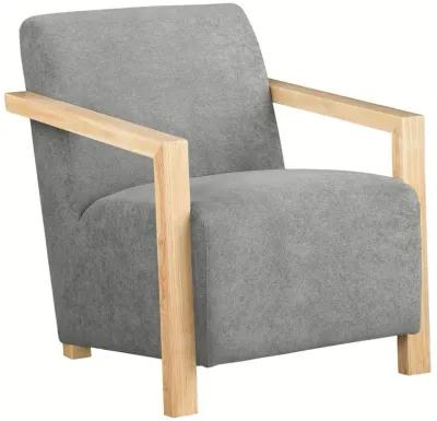 Diego - Upholstered Accent Arm Chair With Wood Arms