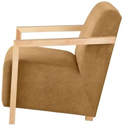 Diego - Upholstered Accent Arm Chair With Wood Arms