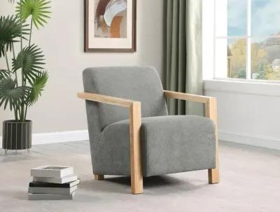 Diego - Upholstered Accent Arm Chair With Wood Arms