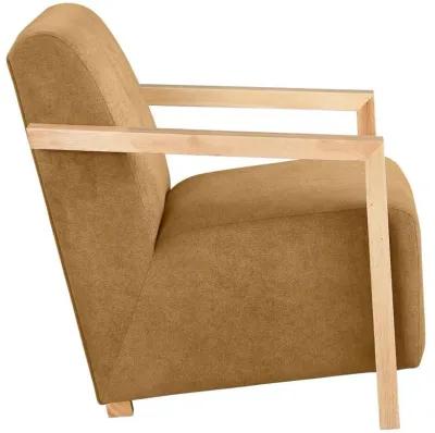 Diego - Upholstered Accent Arm Chair With Wood Arms