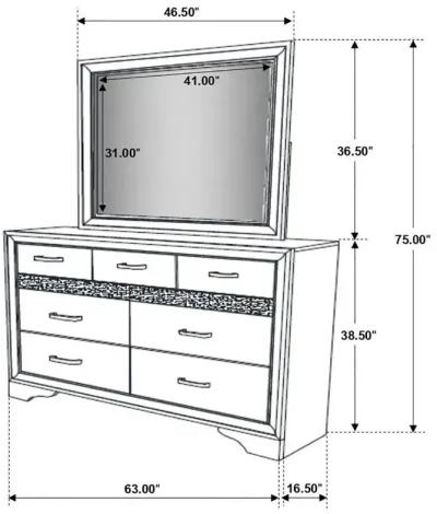 Miranda - 7-drawer Dresser With Mirror