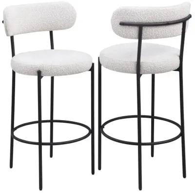 Viola - Boucle Upholstered Bar Stool (Set of 2)