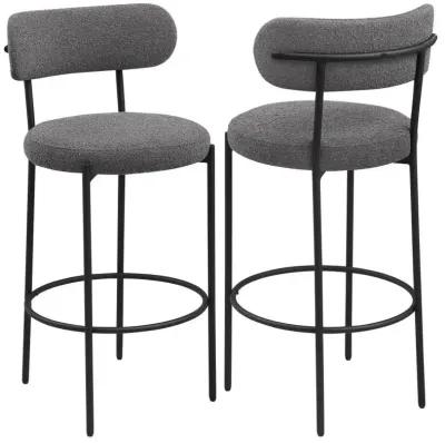 Viola - Boucle Upholstered Bar Stool (Set of 2)