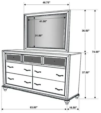 Barzini - 7-drawer Dresser With Mirror