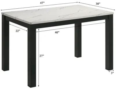 Resia - Dining Table - White / Black