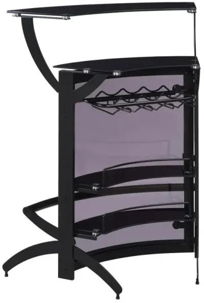 Dallas - 2-Shelf Curved Freestanding Home Bar Cabinet