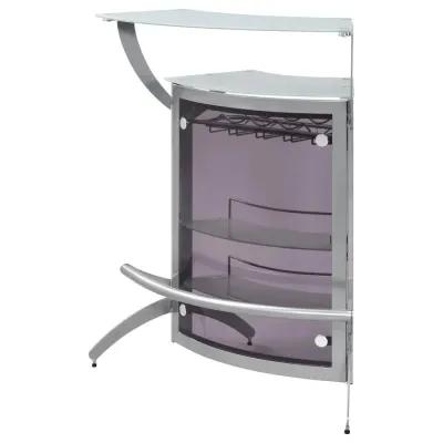 Dallas - 2-Shelf Curved Freestanding Home Bar Cabinet