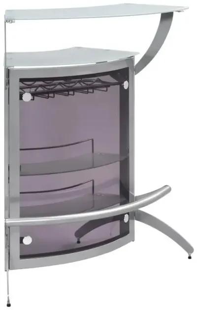 Dallas - 2-Shelf Curved Freestanding Home Bar Cabinet