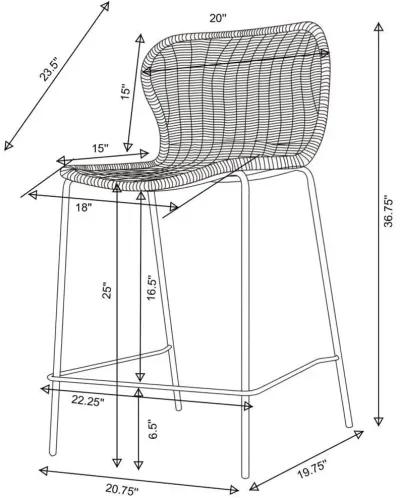 Mckinley - Faux Rattan Metal Chair (Set of 2)